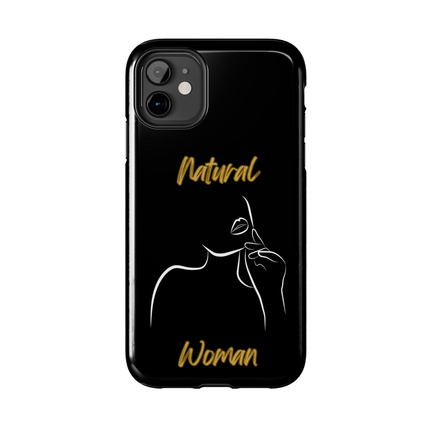 Natural Woman Chin Up (WL)Tough Phone Cases BLACK