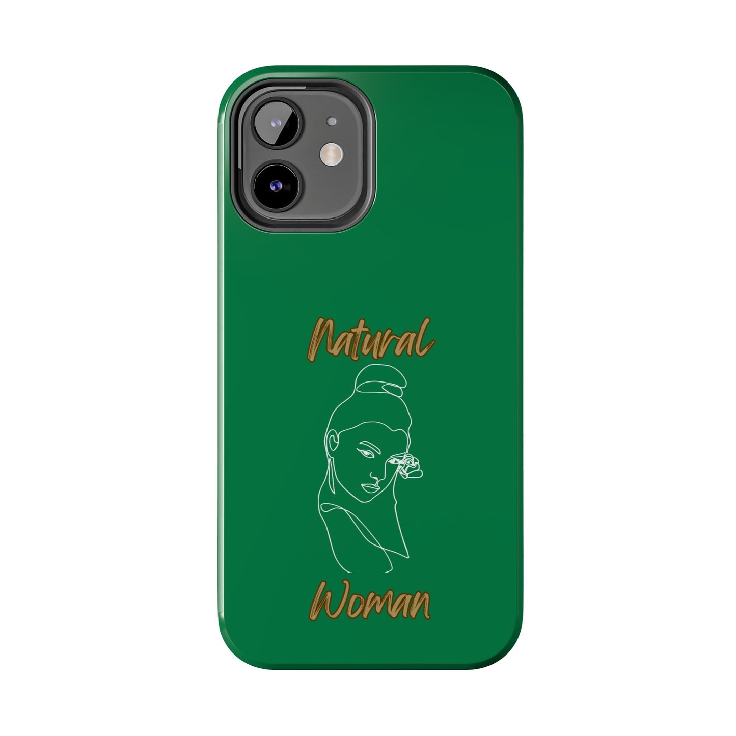 Natural Woman Sassy Bun (WL) Tough Phone Cases DARK GREEN