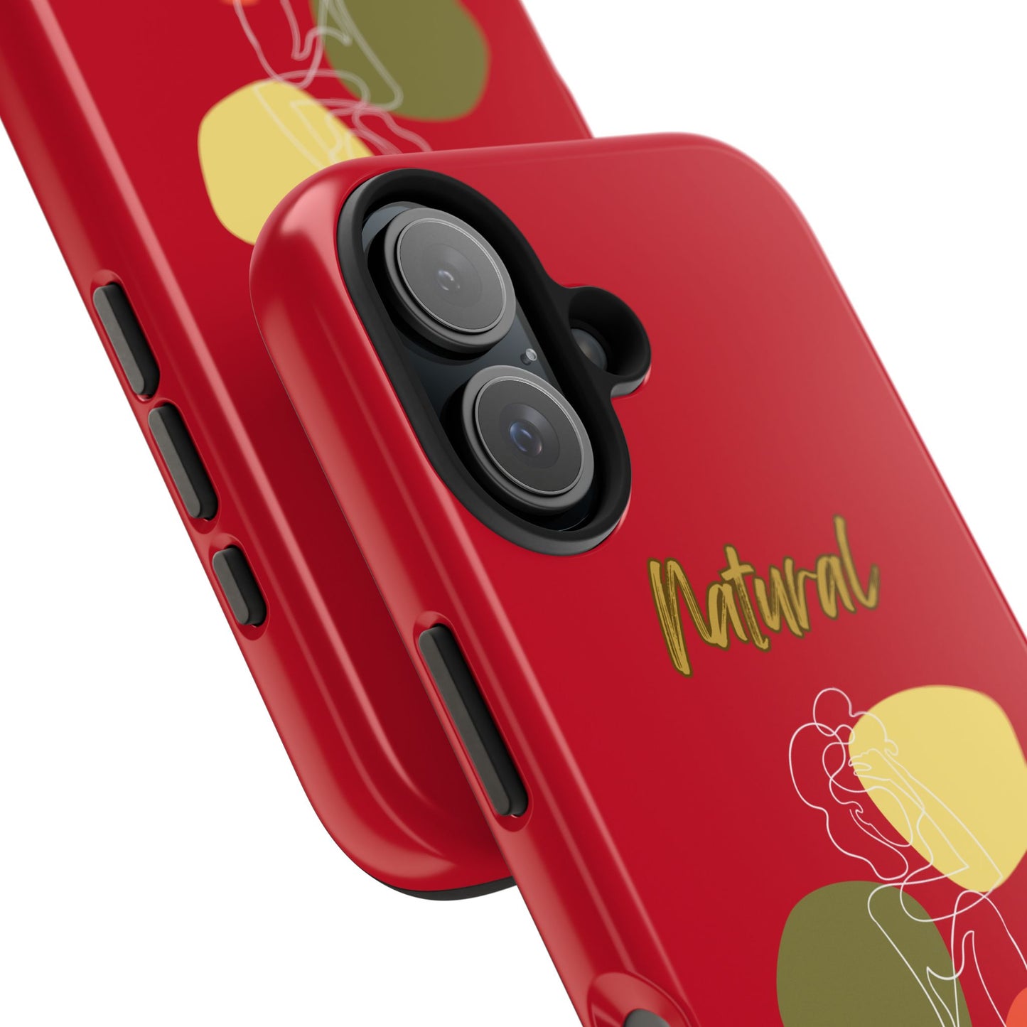 Natural Woman Colorful Pose (WL)Tough Phone Cases DARK RED