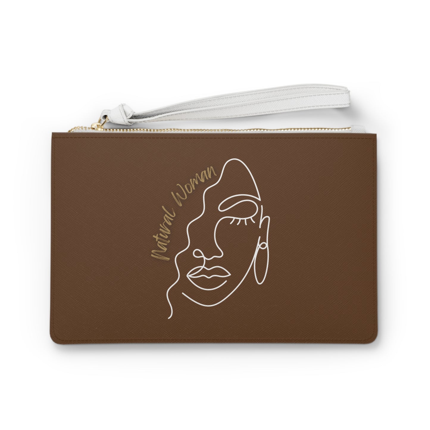 Natural Woman Half Face (WL) Clutch Bag BROWN