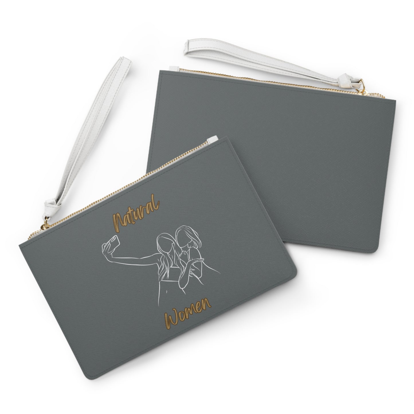 Natural Women Friends Selfie (WL) Clutch Bag DARK GREY