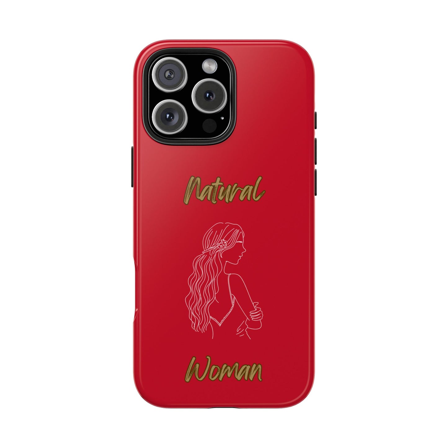 Natural Woman Young Woman (WL)Tough Phone Cases DARK RED