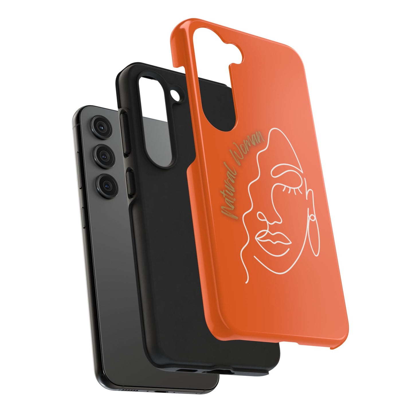 Natural Woman Half Face (WL)Tough Phone Case ORANGE