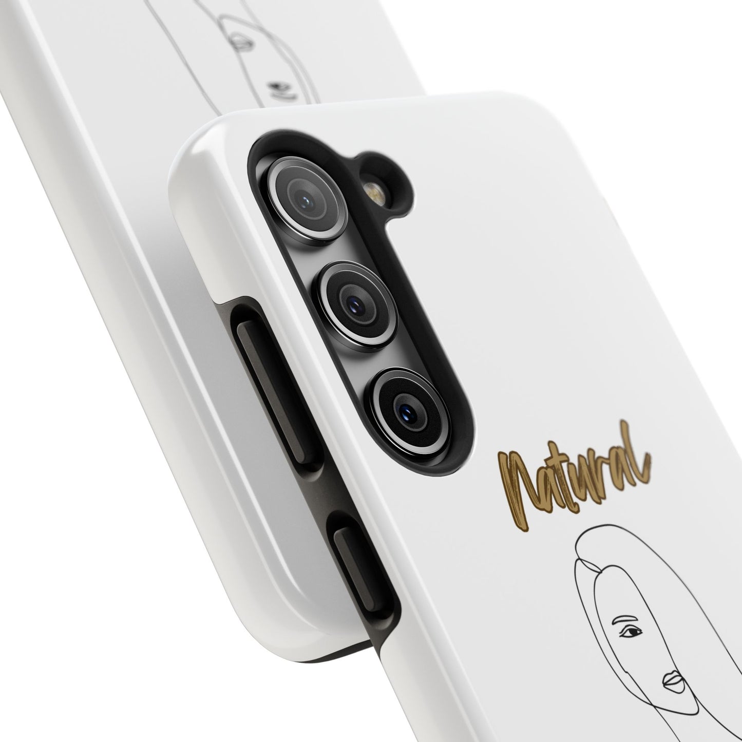 Natural Woman Covered Eye (BL)Tough Phone Cases WHITE