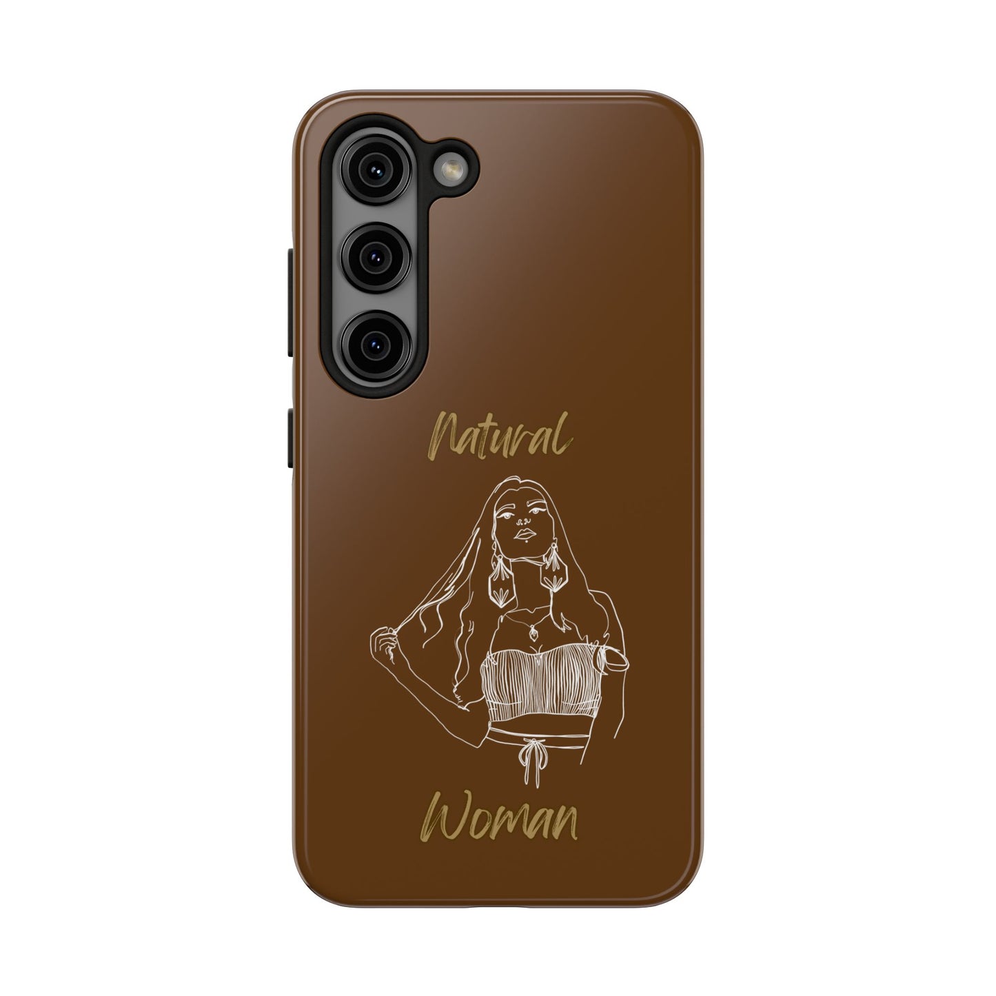 Natural Woman Thinking (WL)Tough Phone Cases BROWN