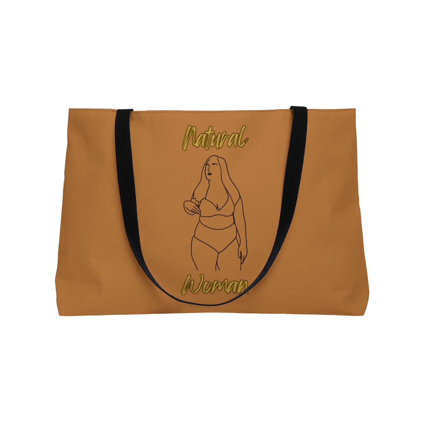 Natural Woman Full Beauty (BL) Weekender Tote Bag LIGHT BROWN