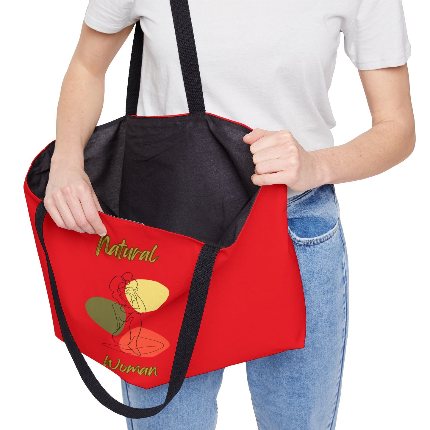 Natural Woman Colorful Pose (BL) Weekender Tote Bag RED