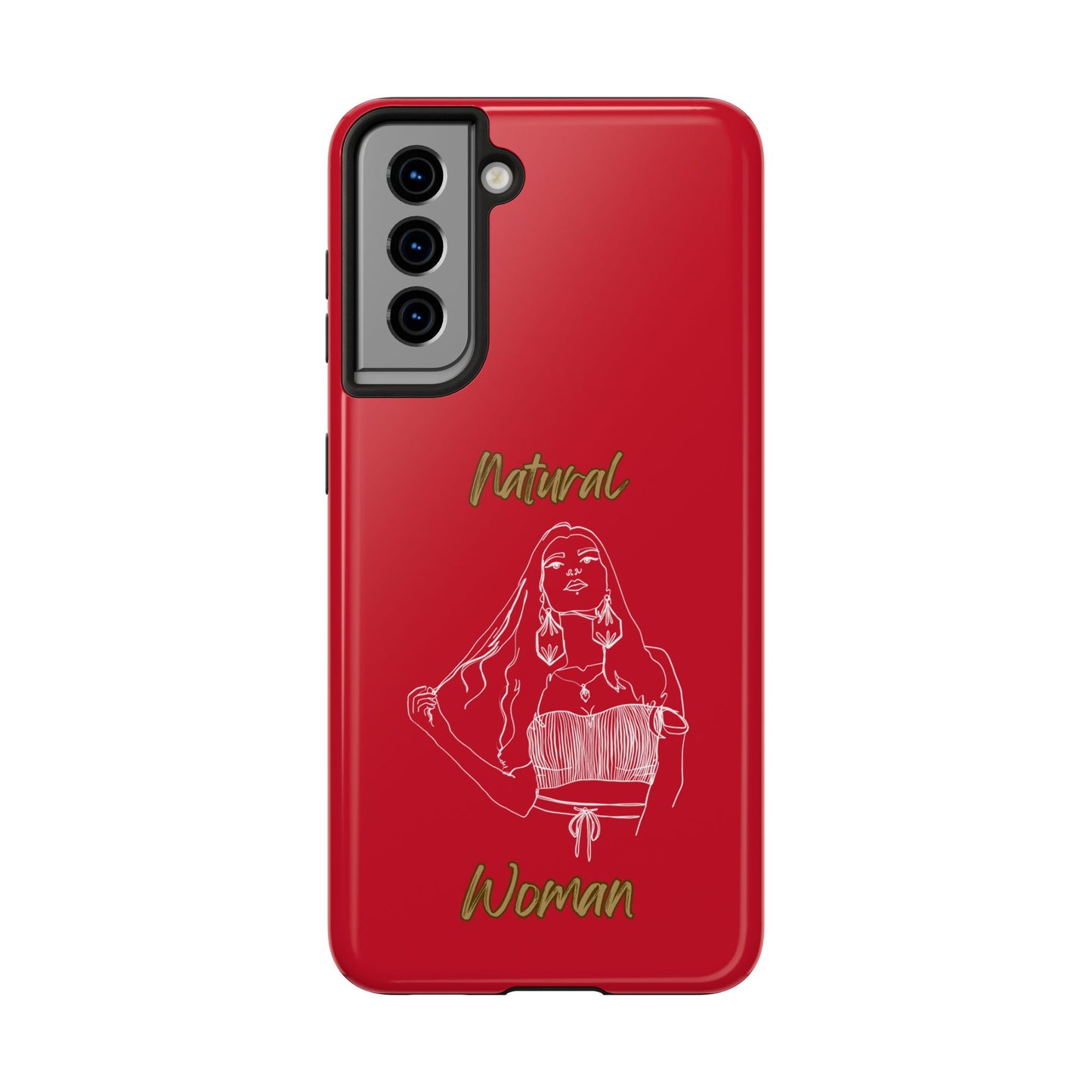 Natural Woman Thinking (WL)Tough Phone Cases DARK RED