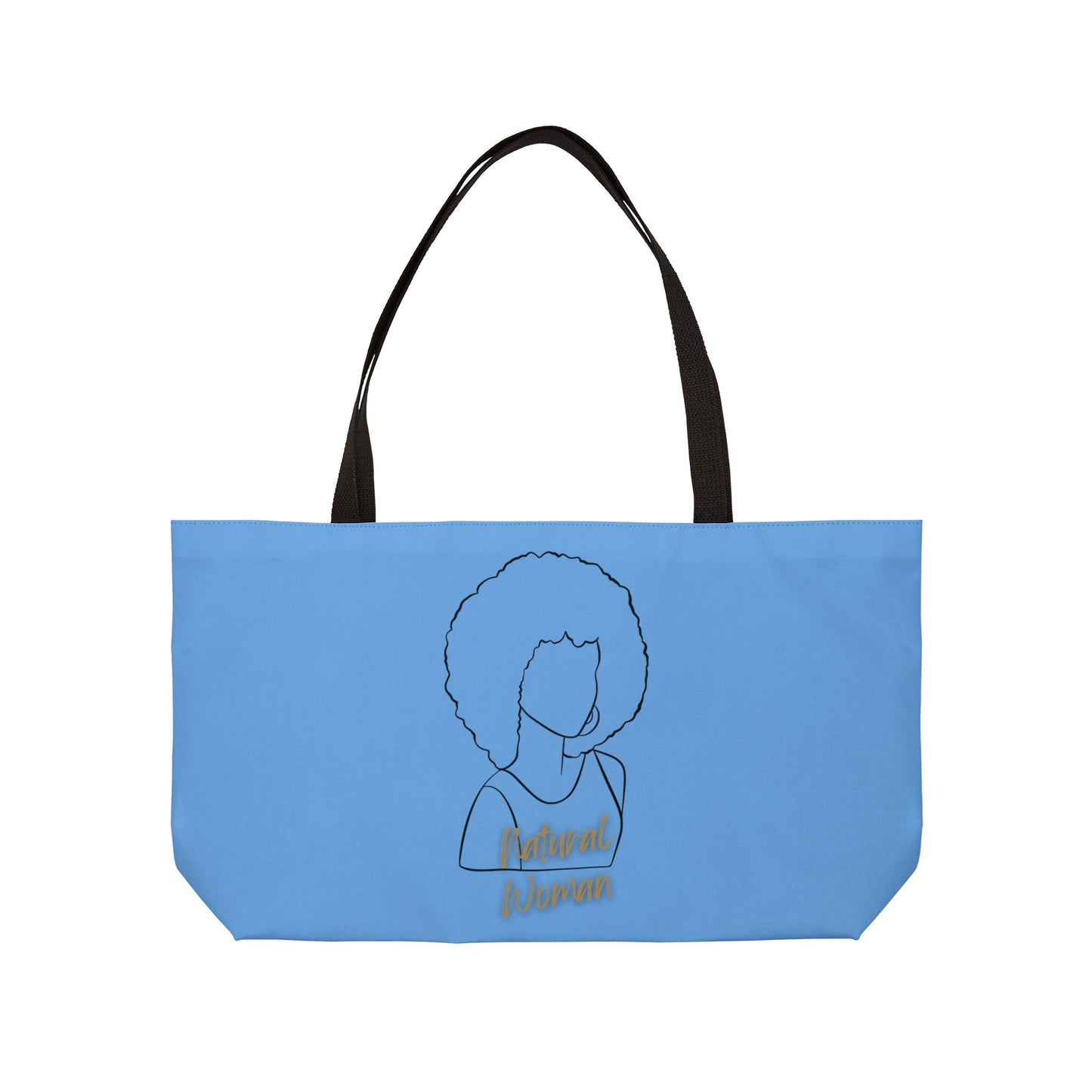 Natural Woman Afro (BL) Weekender Tote Bag LIGHT BLUE