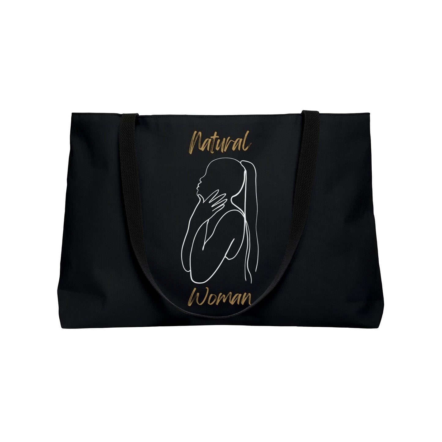 Natural Woman Ponytail (WL) Weekender Tote Bag BLACK