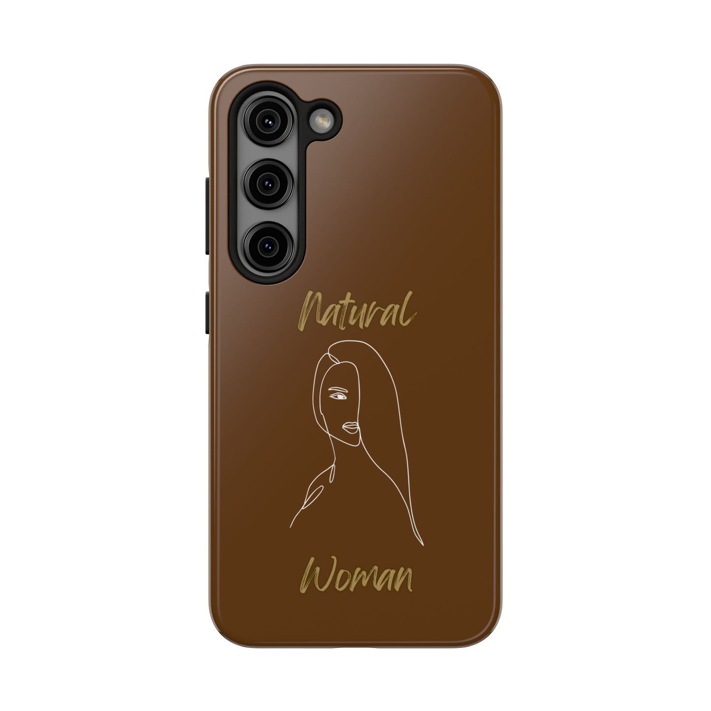 Natural Woman Covered Eye (WL)Tough Phone Cases BROWN