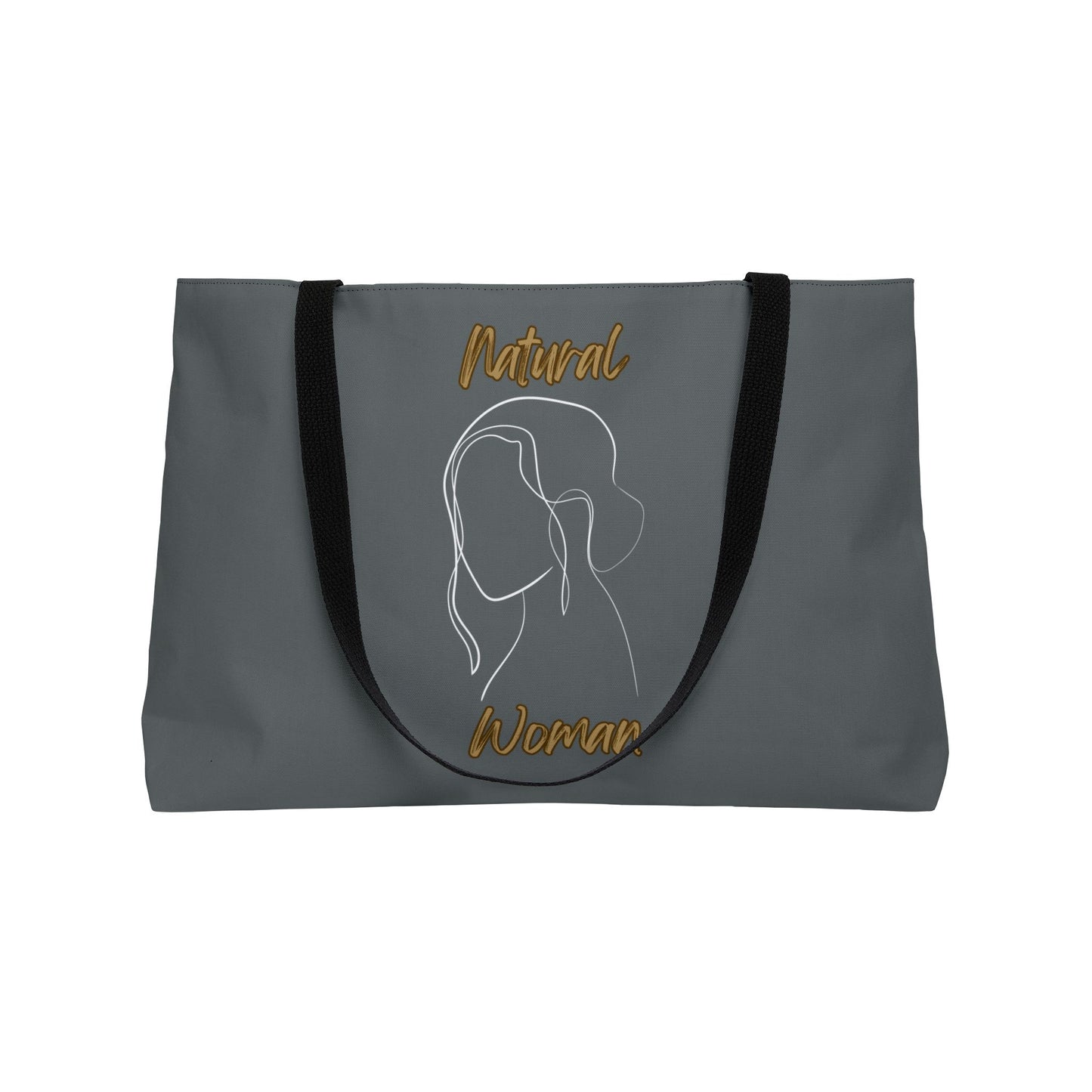 Natural Woman Hanging Hair (WL) Weekender Tote Bag DARK GREY