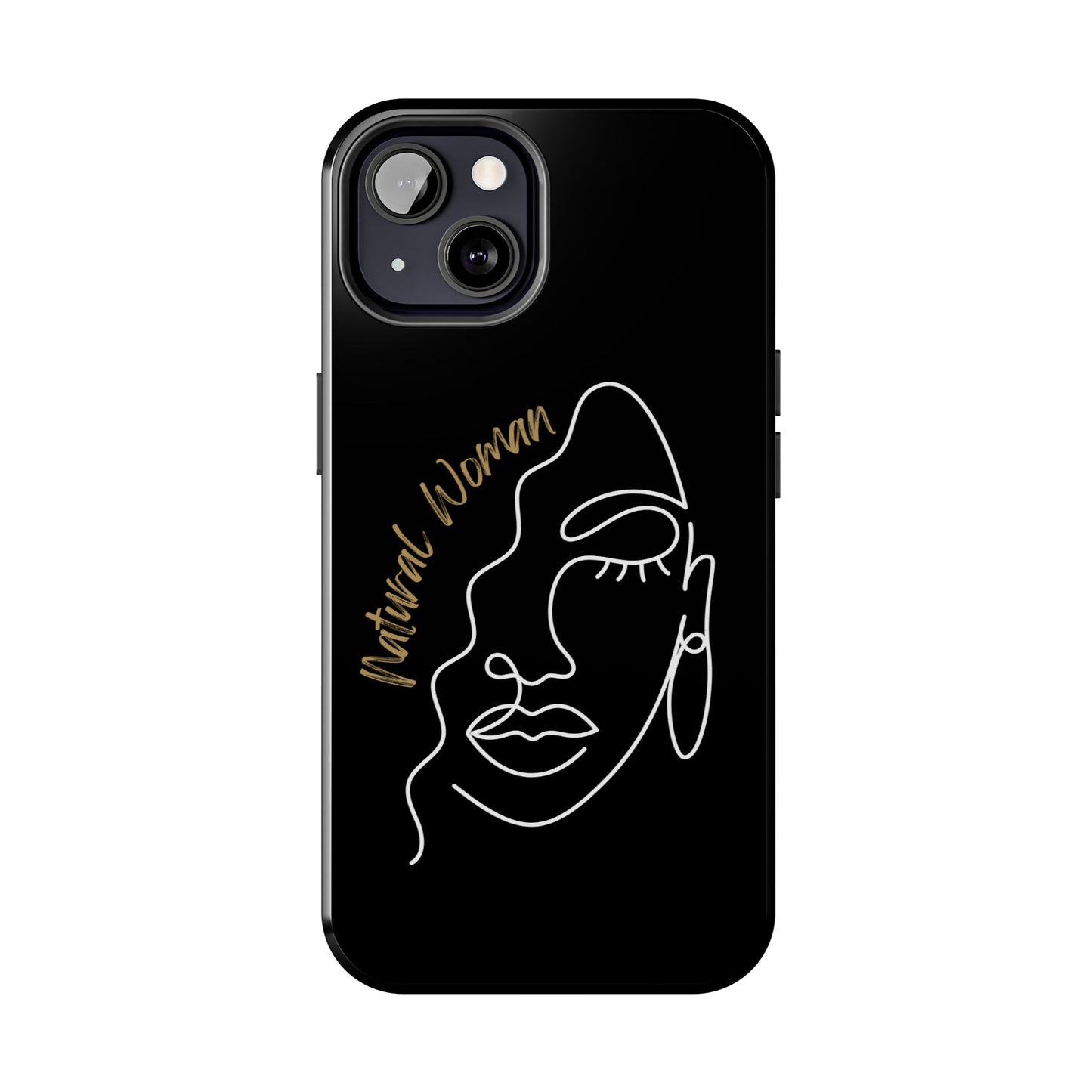 Natural Woman Half Face (WL)Tough Phone Case BLACK
