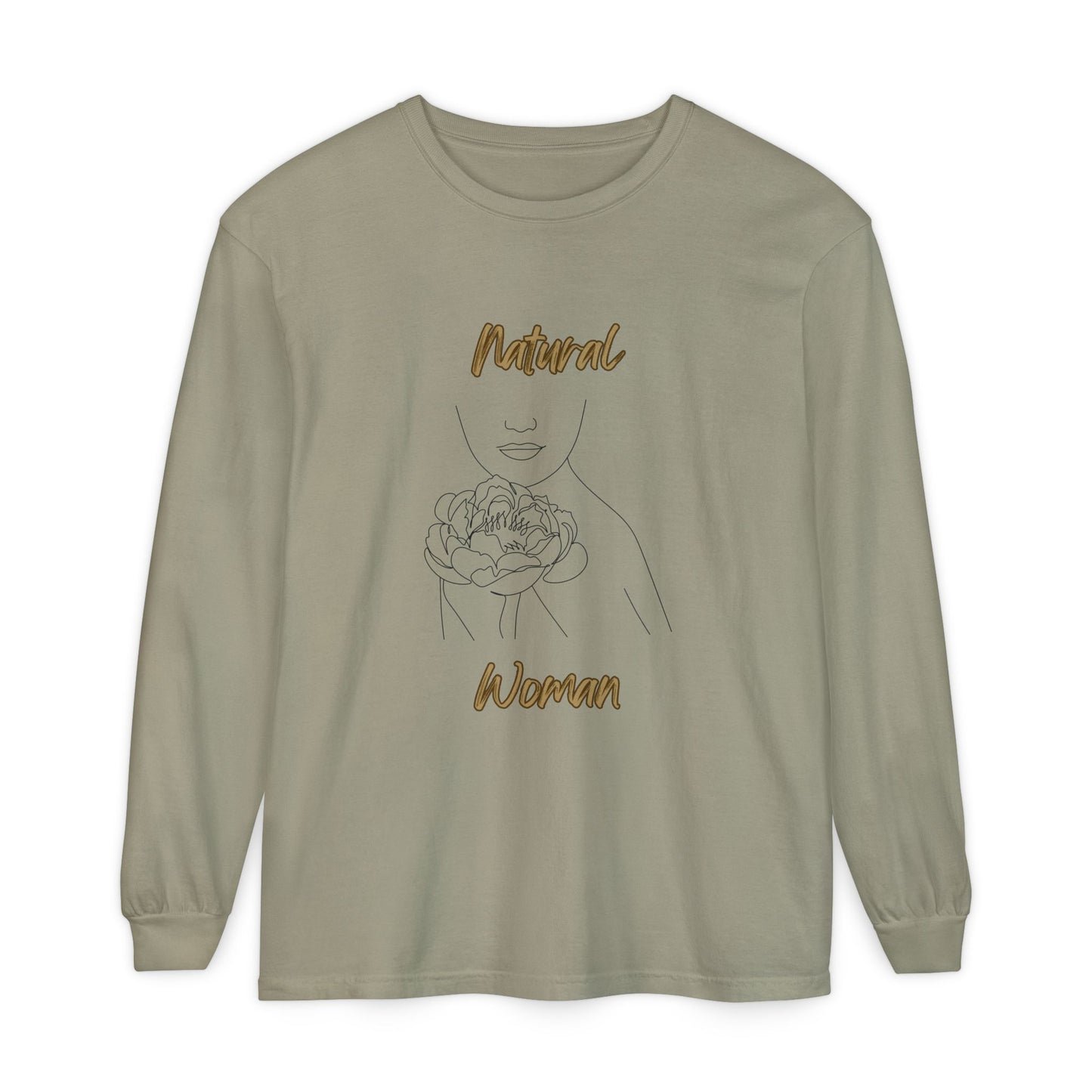 Natural Woman Kissed Flower (BL) Long Sleeve T-Shirt