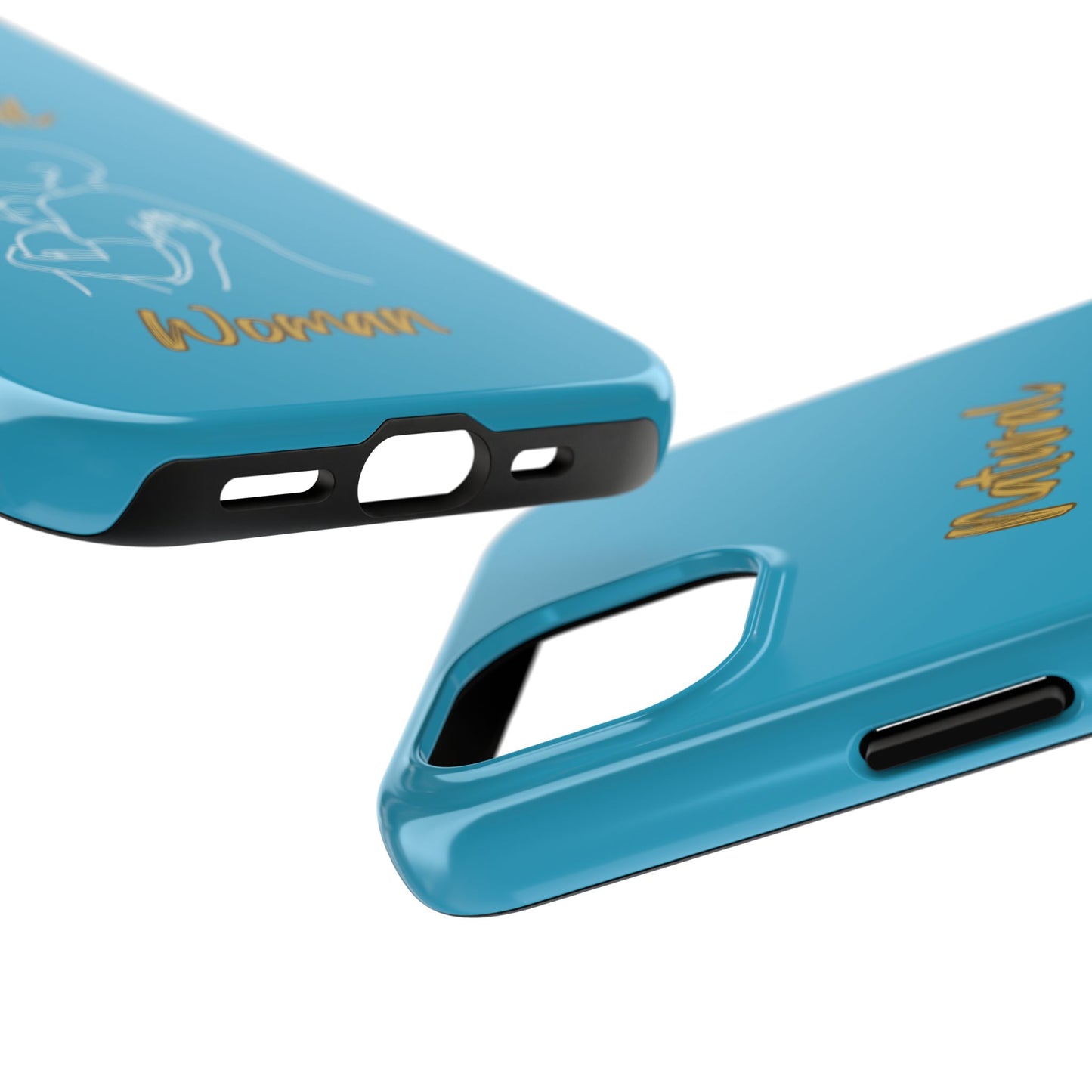 Natural Woman Safe With Momma (WL) Tough Phone Cases TURQUOISE