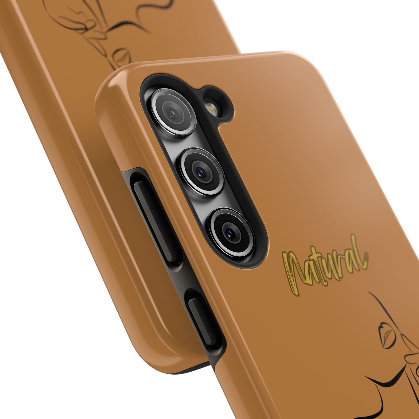 Natural Woman Chin Up (BL)Tough Phone Cases LIGHT BROWN