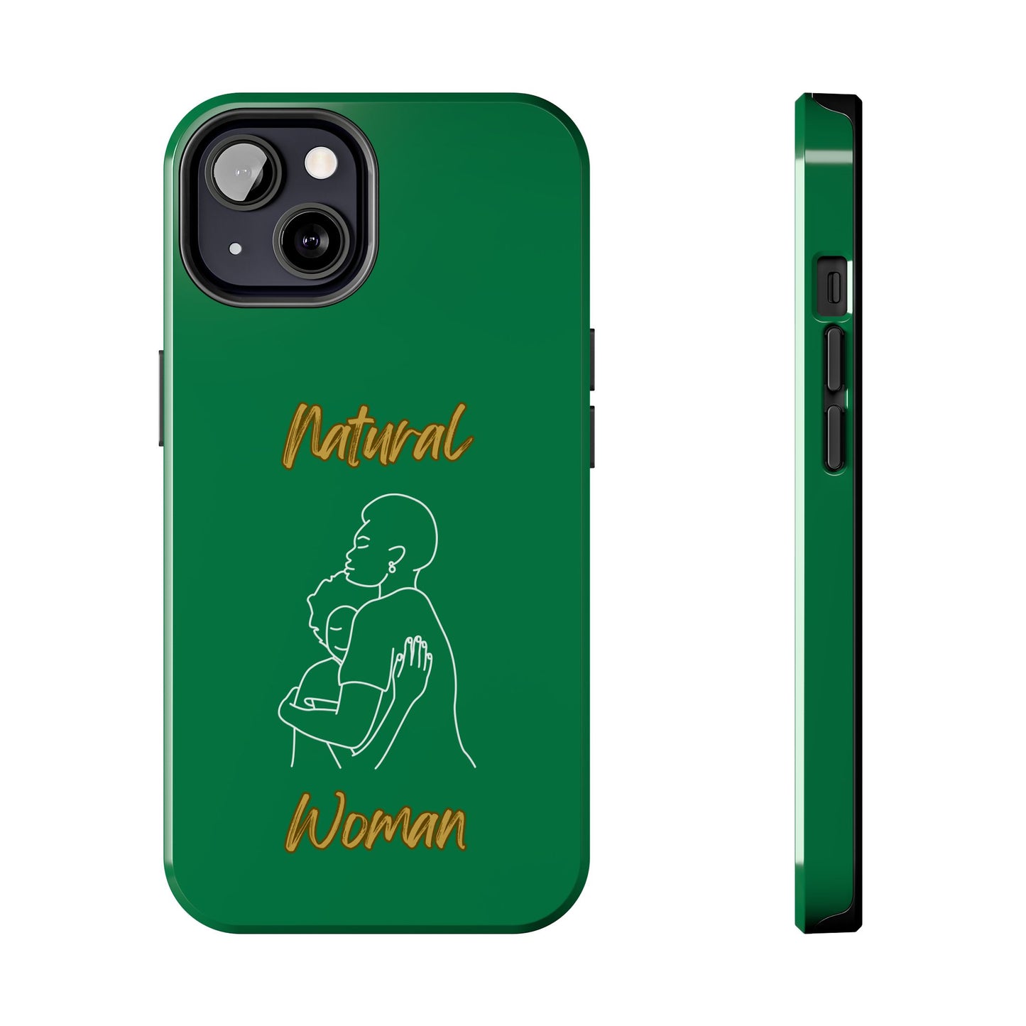 Natural Woman Safe With Momma (WL) Tough Phone Cases DARK GREEN