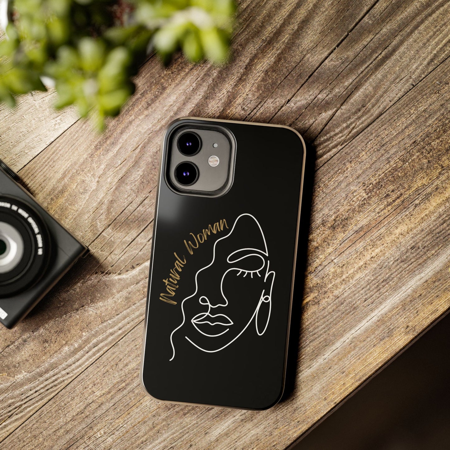 Natural Woman Half Face (WL)Tough Phone Case BLACK