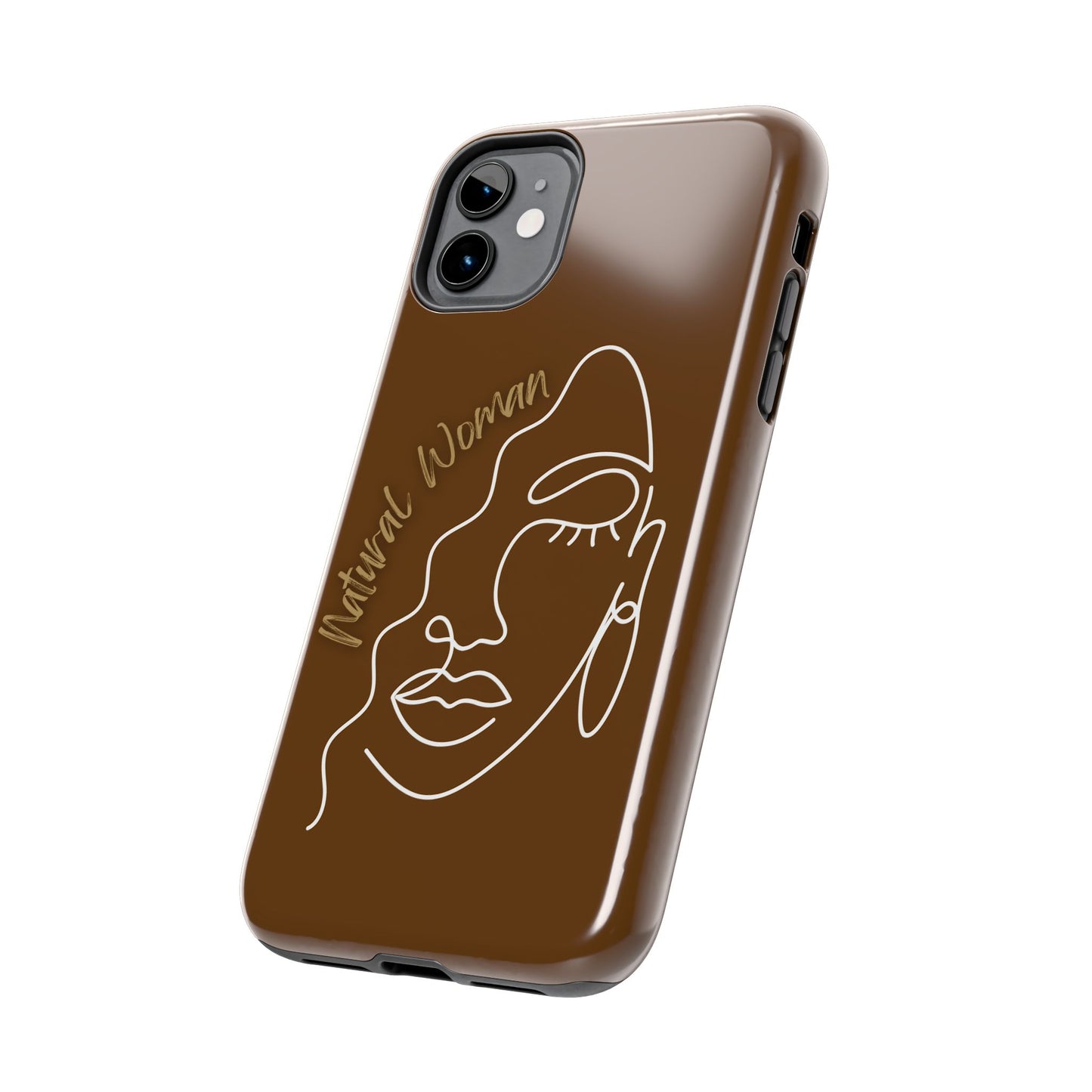 Natural Woman Half Face (WL)Tough Phone Case BROWN