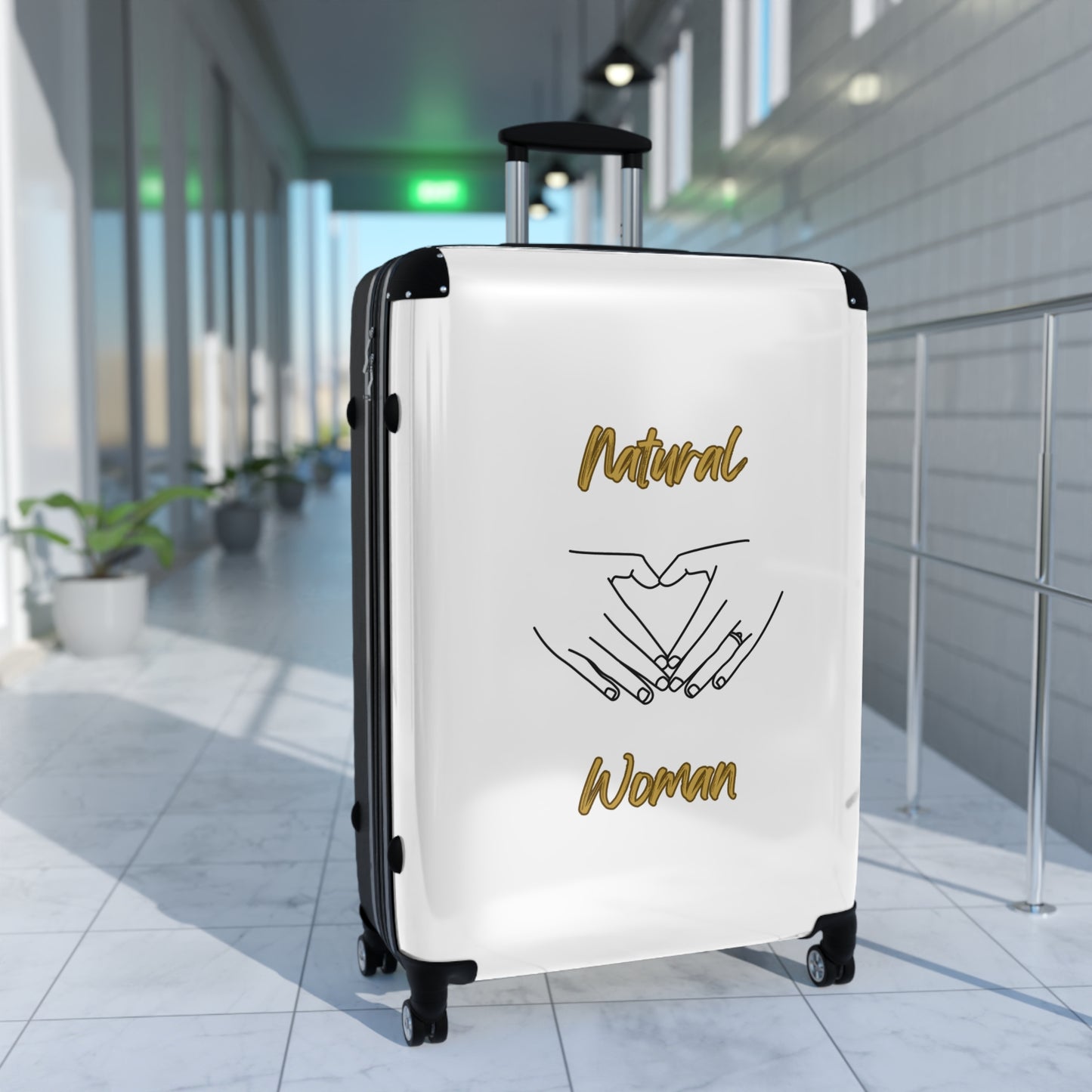 Natural Woman I Love You (BL) Suitcase WHITE