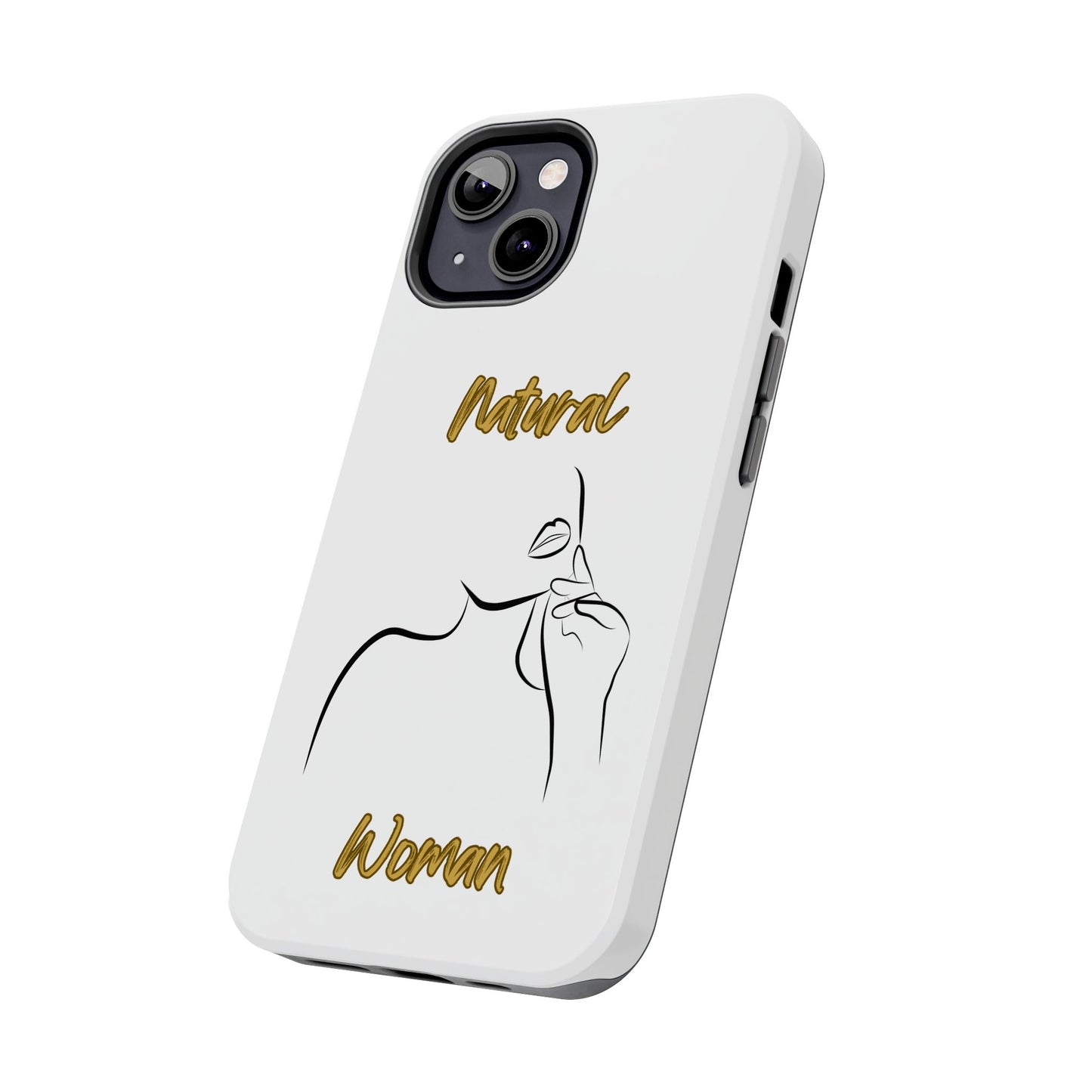Natural Woman Chin Up (BL)Tough Phone Cases WHITE