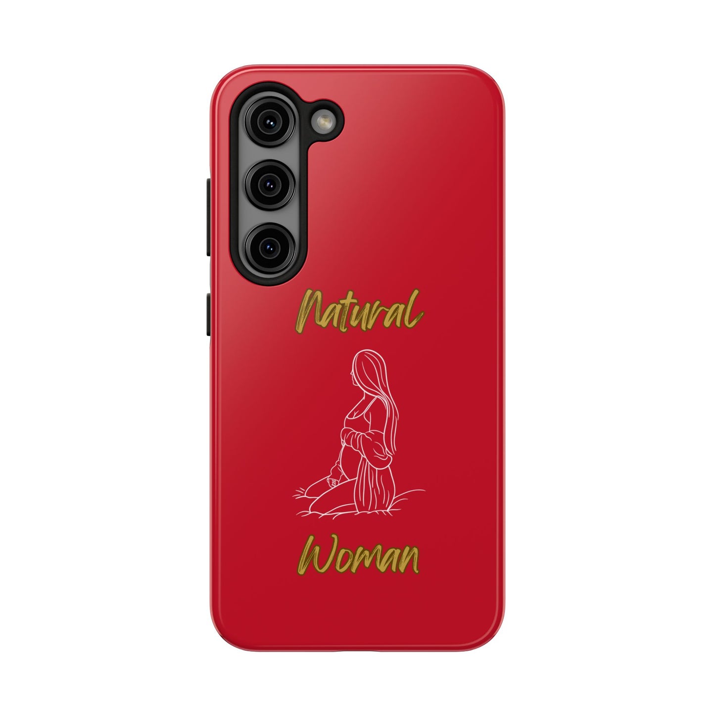 Natural Woman Expecting (WL)Tough Phone Cases DARK RED