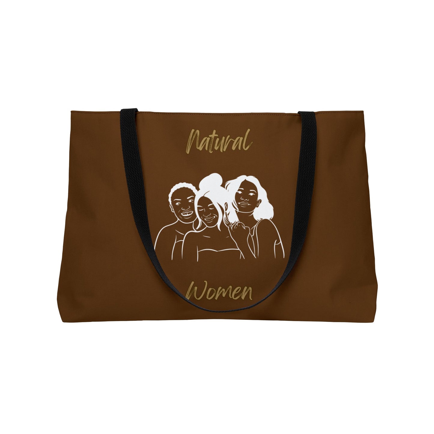 Natural Women Laughing Friends (WL) Weekender Tote Bag BROWN
