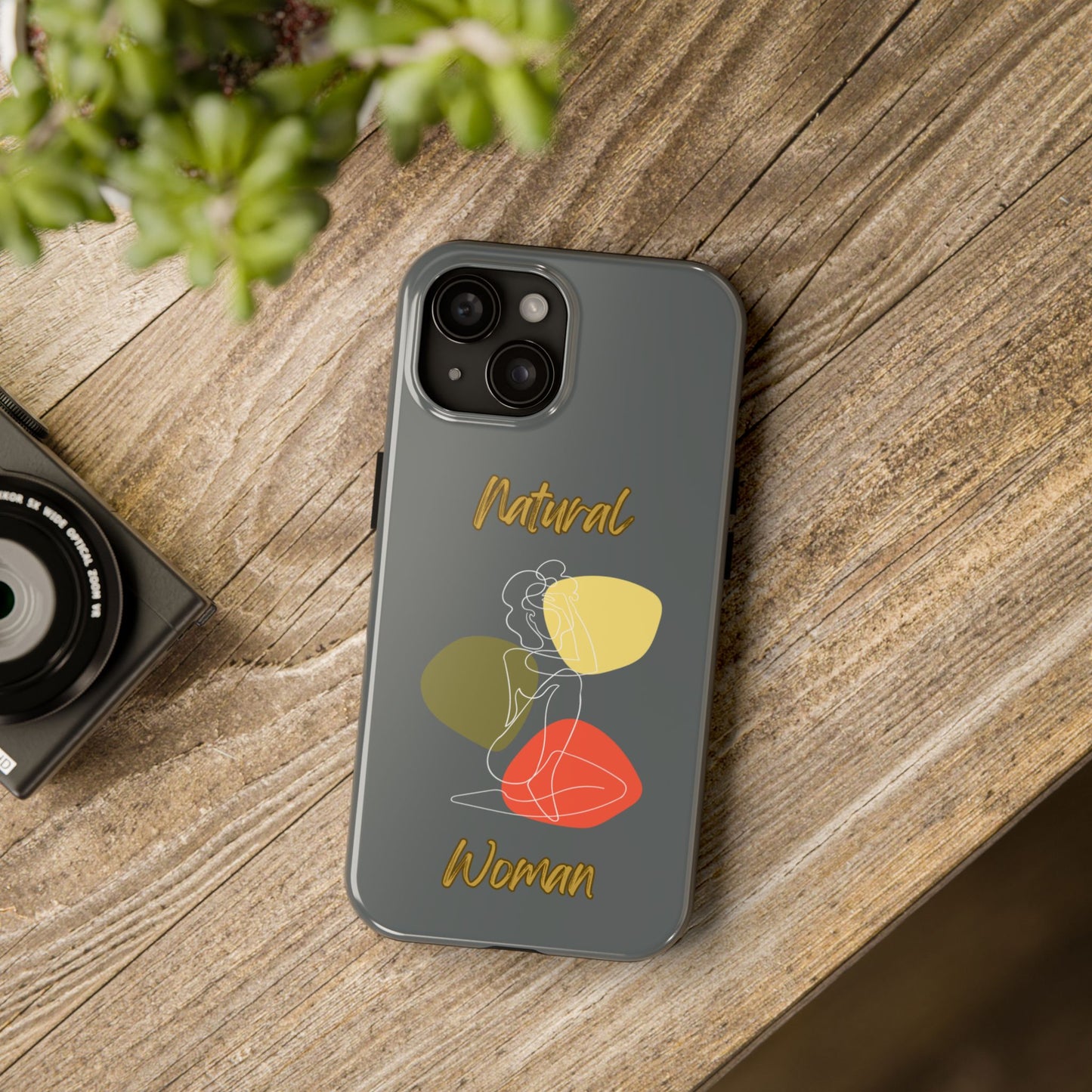 Natural Woman Colorful Pose (WL)Tough Phone Cases DARK GREY