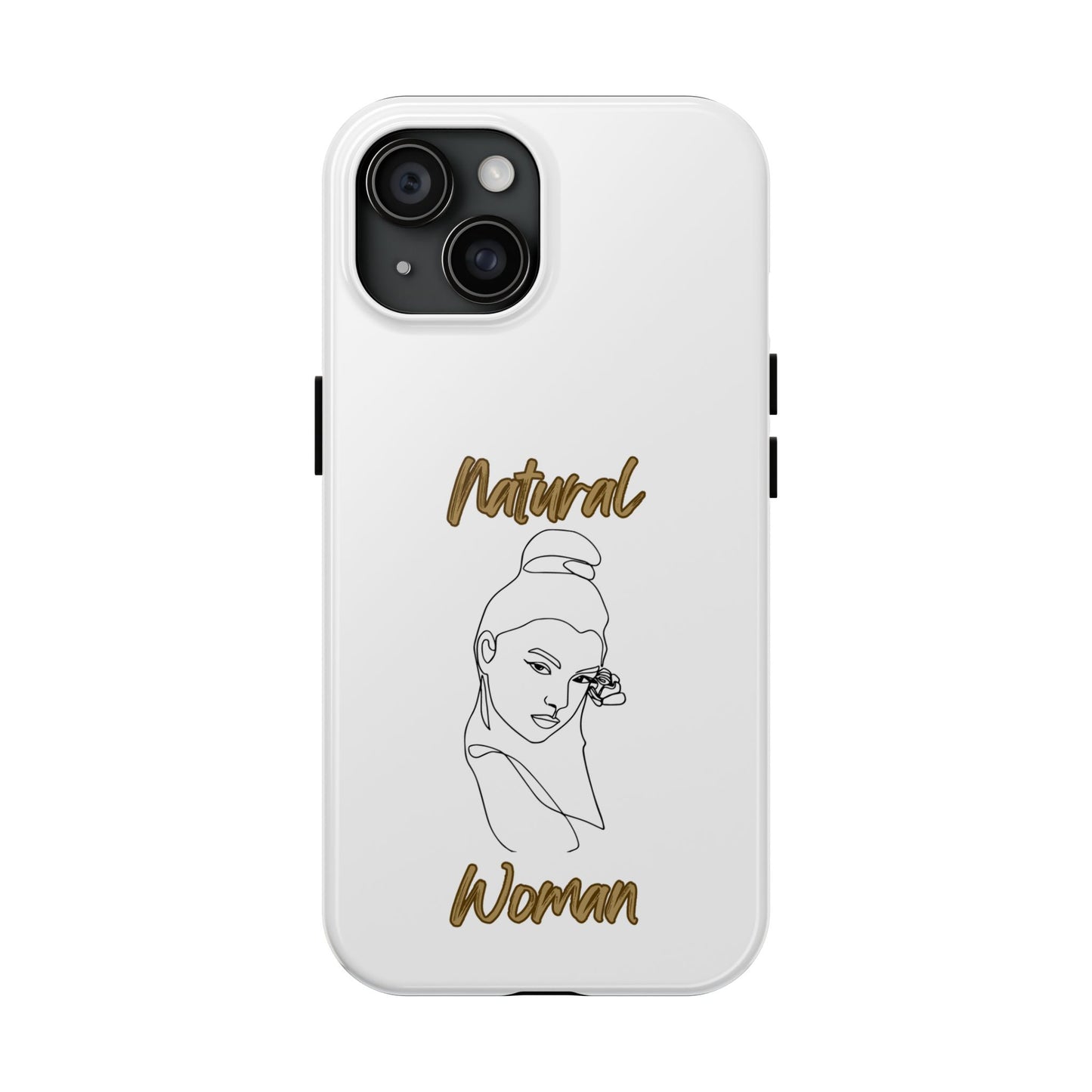 Natural Woman Sassy Bun (BL) Tough Phone Cases WHITE