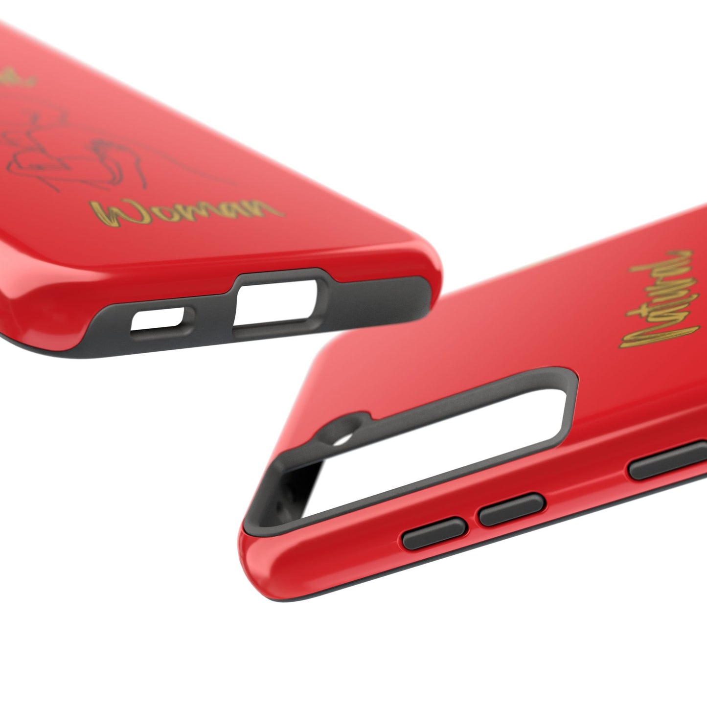 Natural Woman Safe With Momma (BL) Tough Phone Cases RED