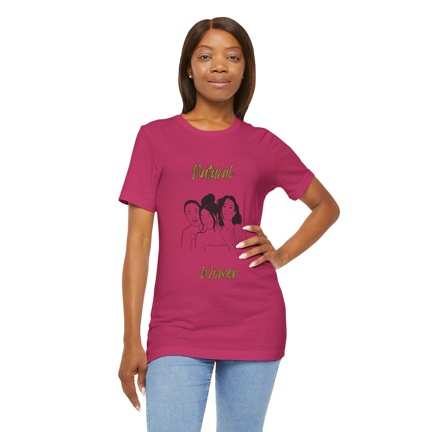Natural Woman Laughing Friends (BL) Short Sleeve T-Shirt