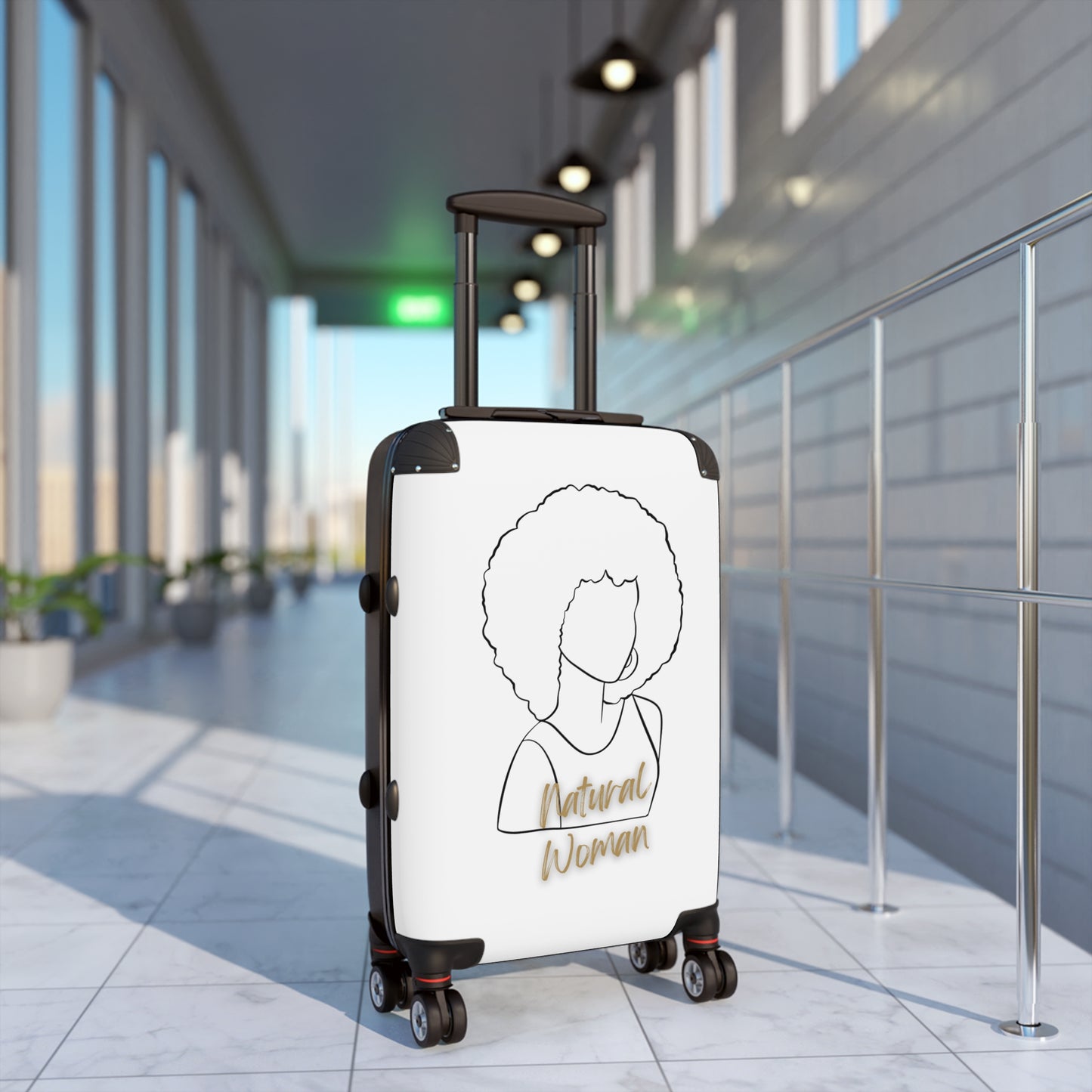 Natural Woman Afro (BL) Suitcase WHITE