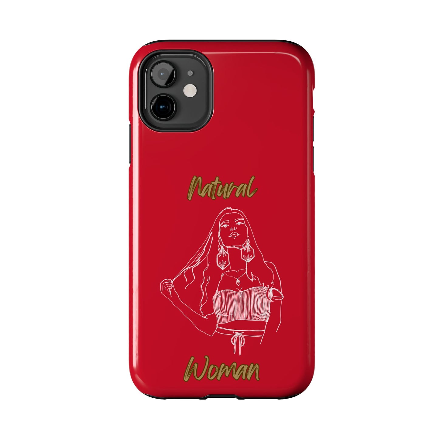 Natural Woman Thinking (WL)Tough Phone Cases DARK RED