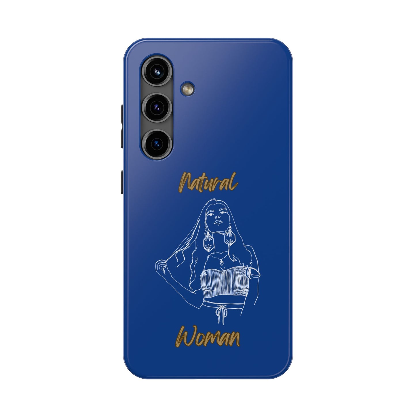 Natural Woman Thinking (WL)Tough Phone Cases DARK BLUE