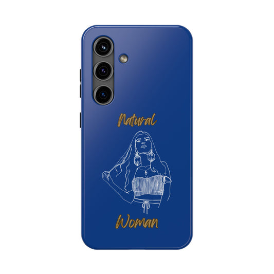 Natural Woman Thinking (WL)Tough Phone Cases DARK BLUE