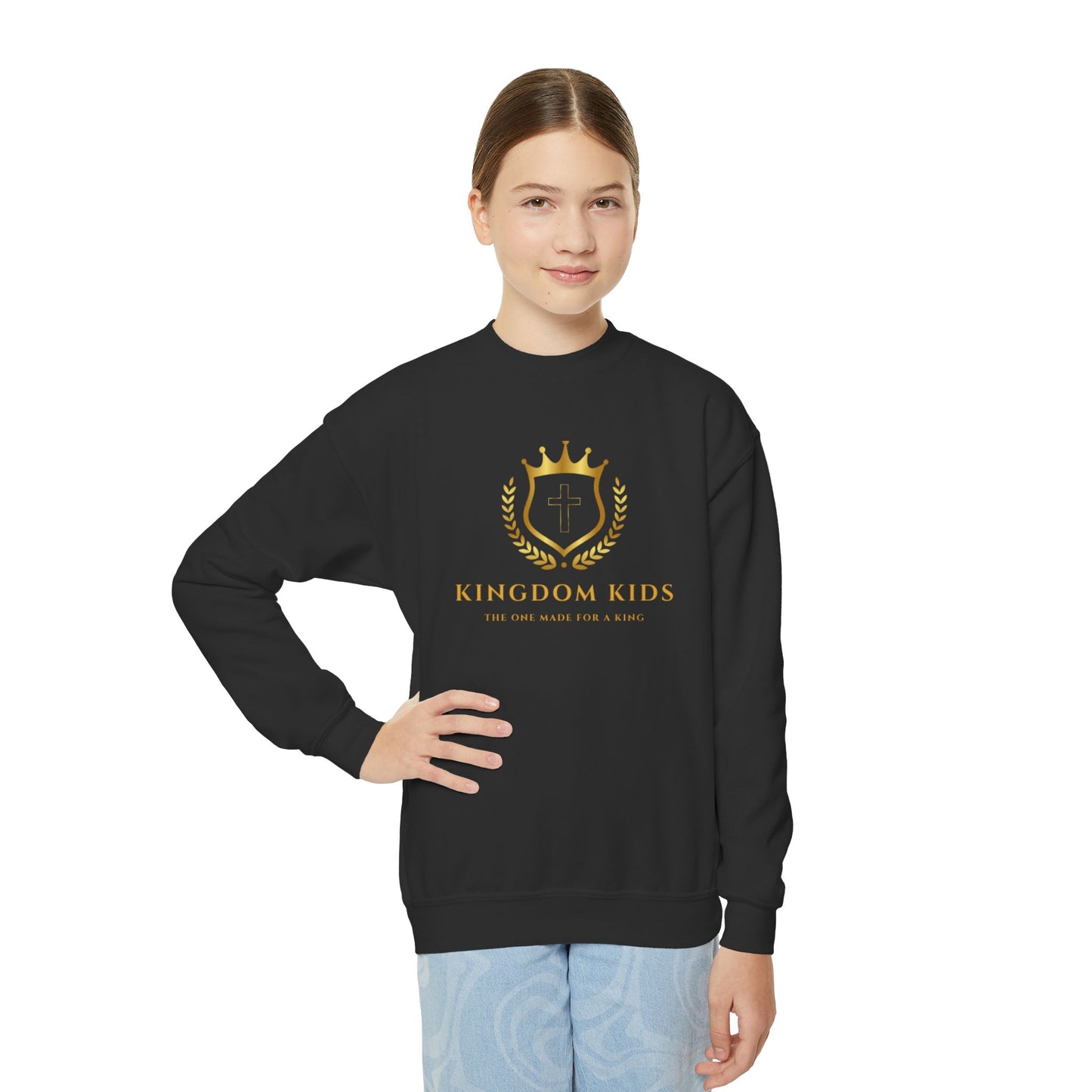 Kingdom Kids Youth Crewneck Sweatshirt - Faith-Inspired, Ephesians 6:1