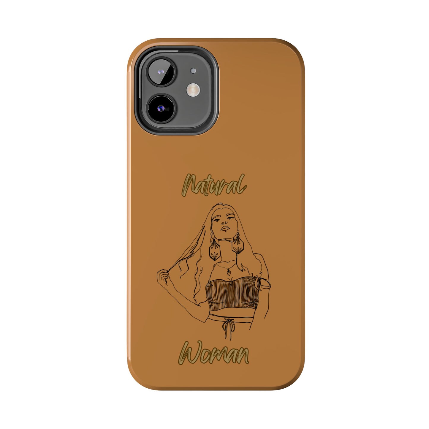 Natural Woman Thinking (BL)Tough Phone Cases LIGHT BROWN