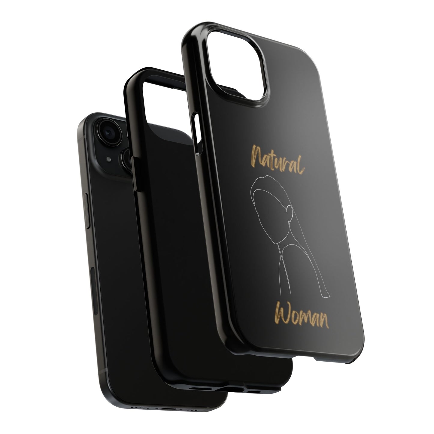 Natural Woman Tilted Look (WL) Tough Phone Cases BLACK