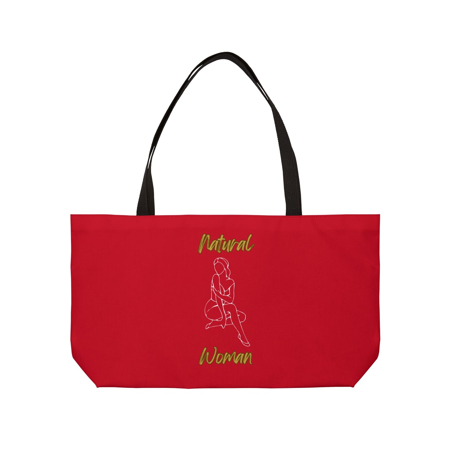 Natural Woman Shoulder Action (WL) Weekender Tote Bag DARK RED