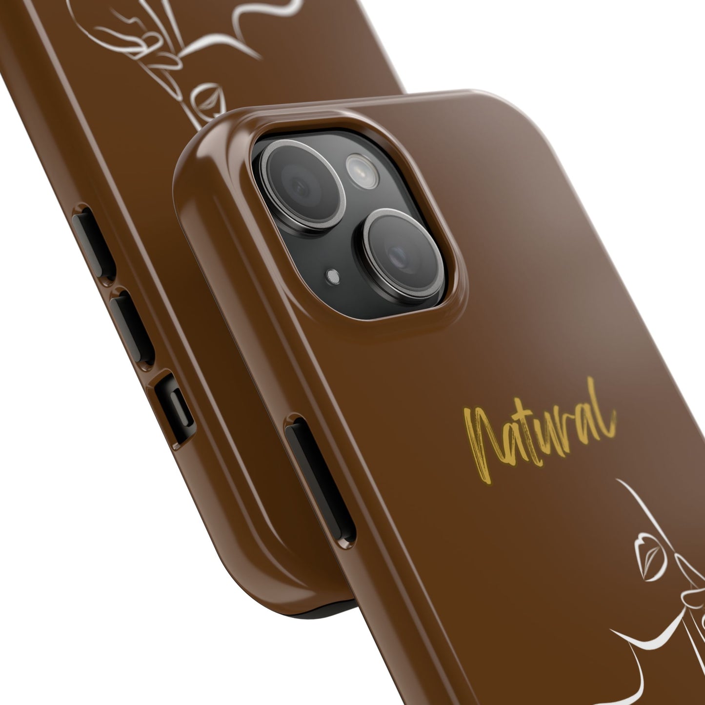 Natural Woman Chin Up (WL)Tough Phone Cases BROWN