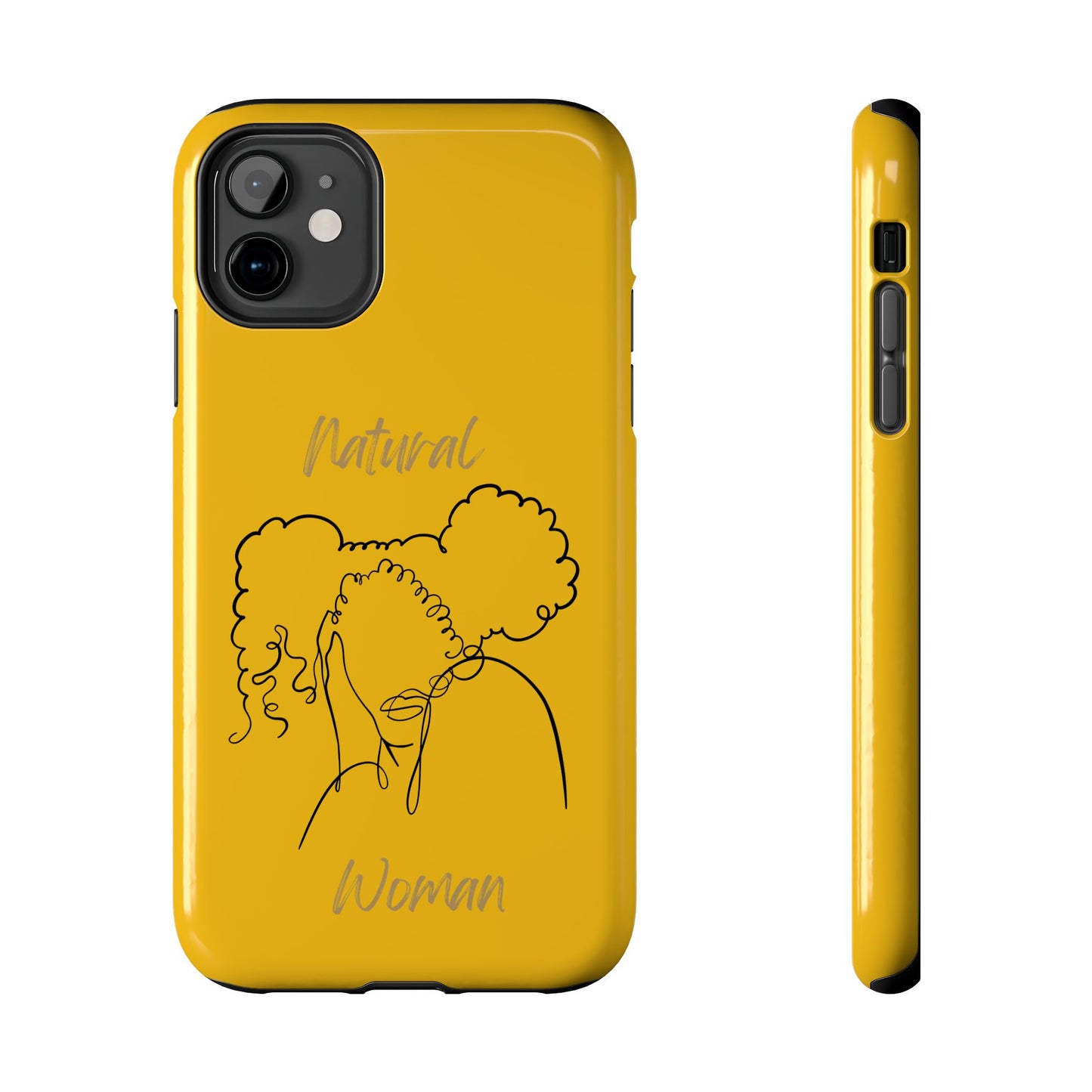 Natural Woman Twin Puffs (BL) Tough Phone Cases YELLOW