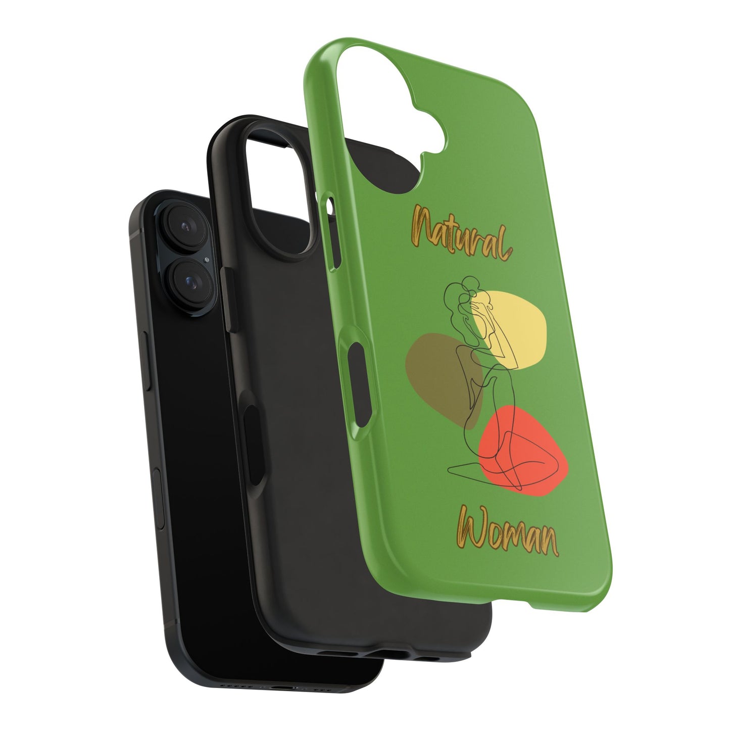 Natural Woman Colorful Pose (BL)Tough Phone Cases GREEN