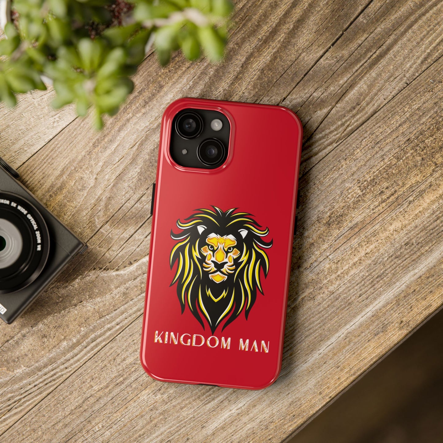 Kingdom Man (White-Gold Label) Tough Phone Case DARK RED