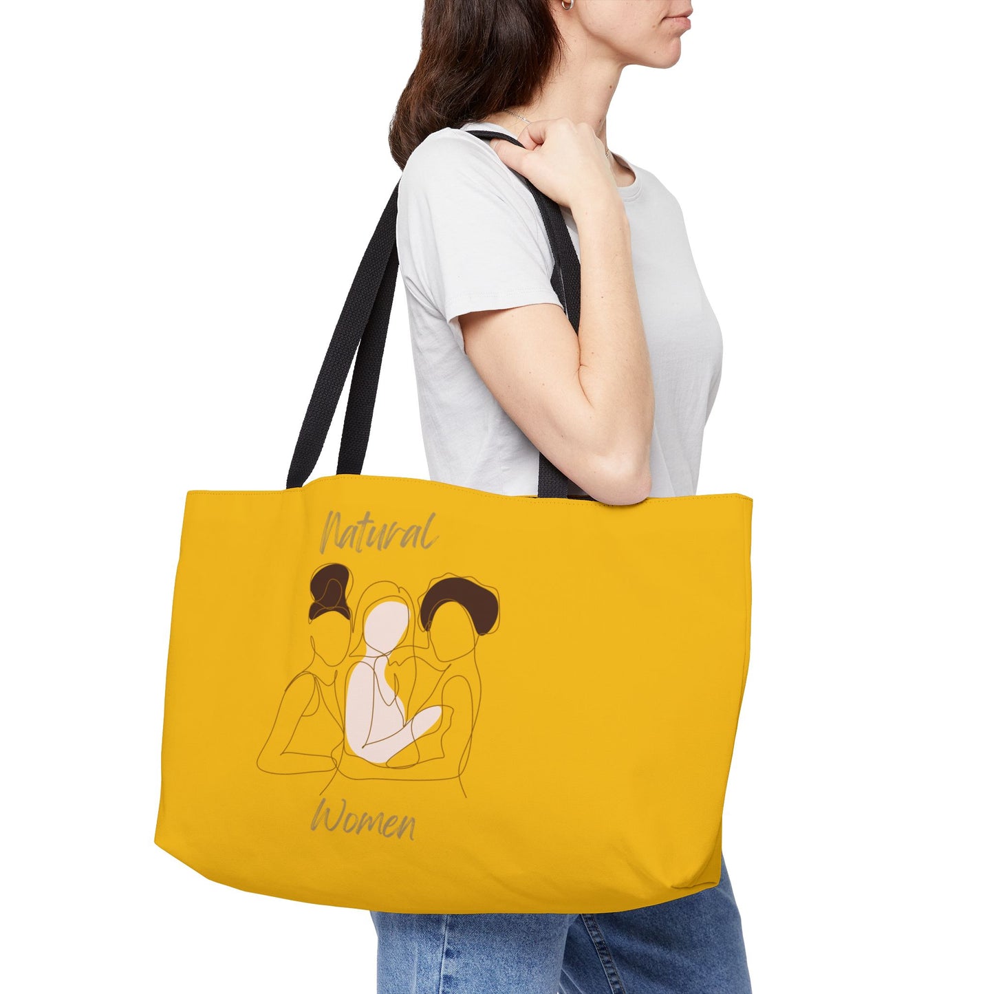 Natural Women Friends (BL) Weekender Tote Bag YELLOW