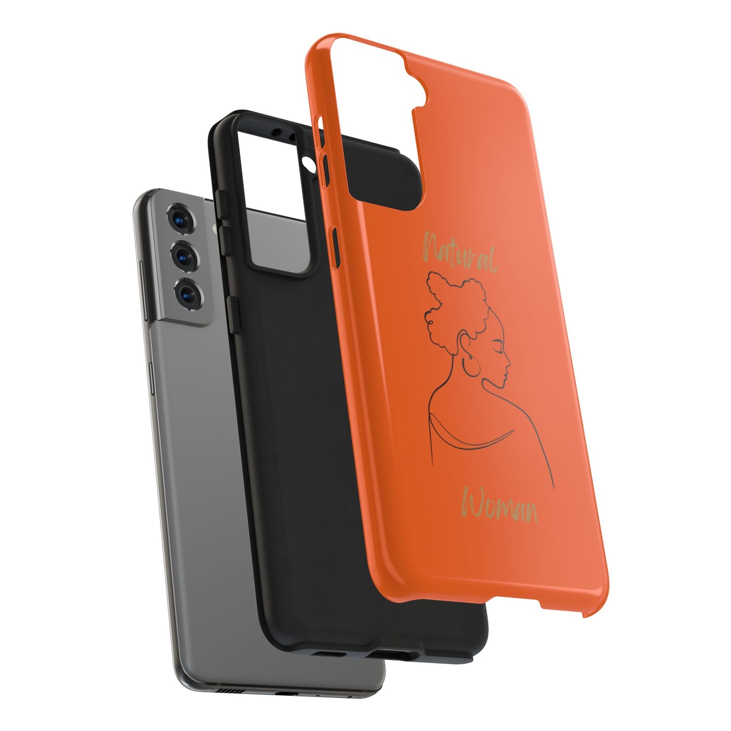 Natural Woman Twists (BL) Tough Phone Cases ORANGE