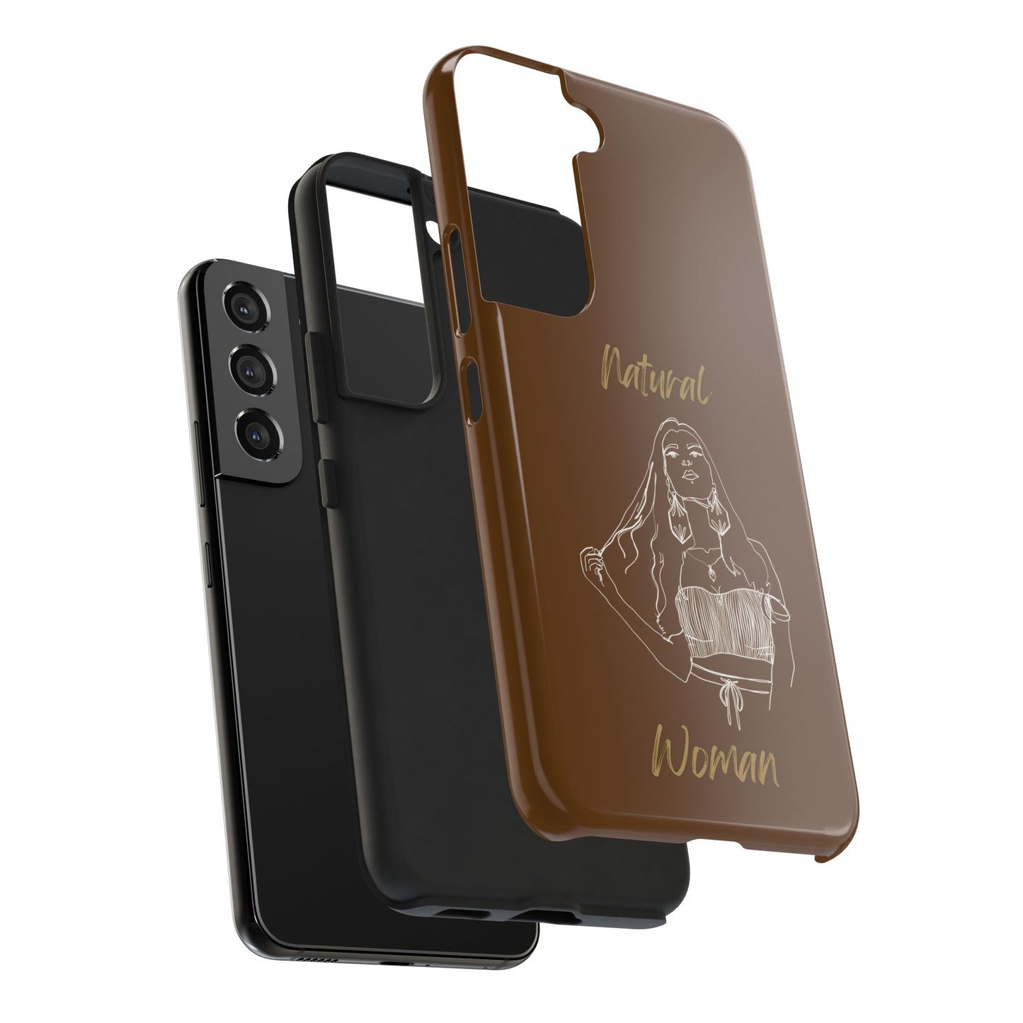 Natural Woman Thinking (WL)Tough Phone Cases BROWN