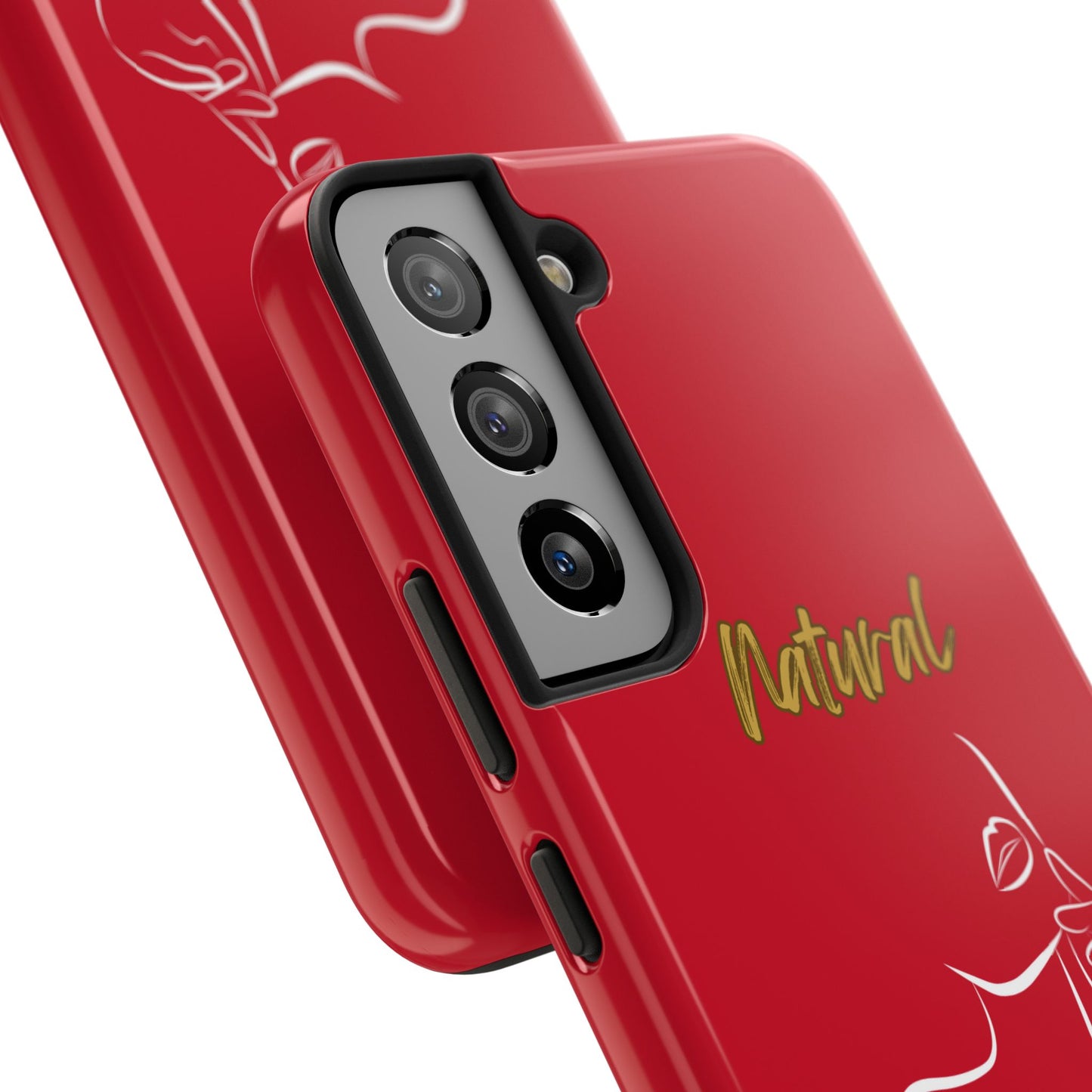 Natural Woman Chin Up (WL)Tough Phone Cases DARK RED
