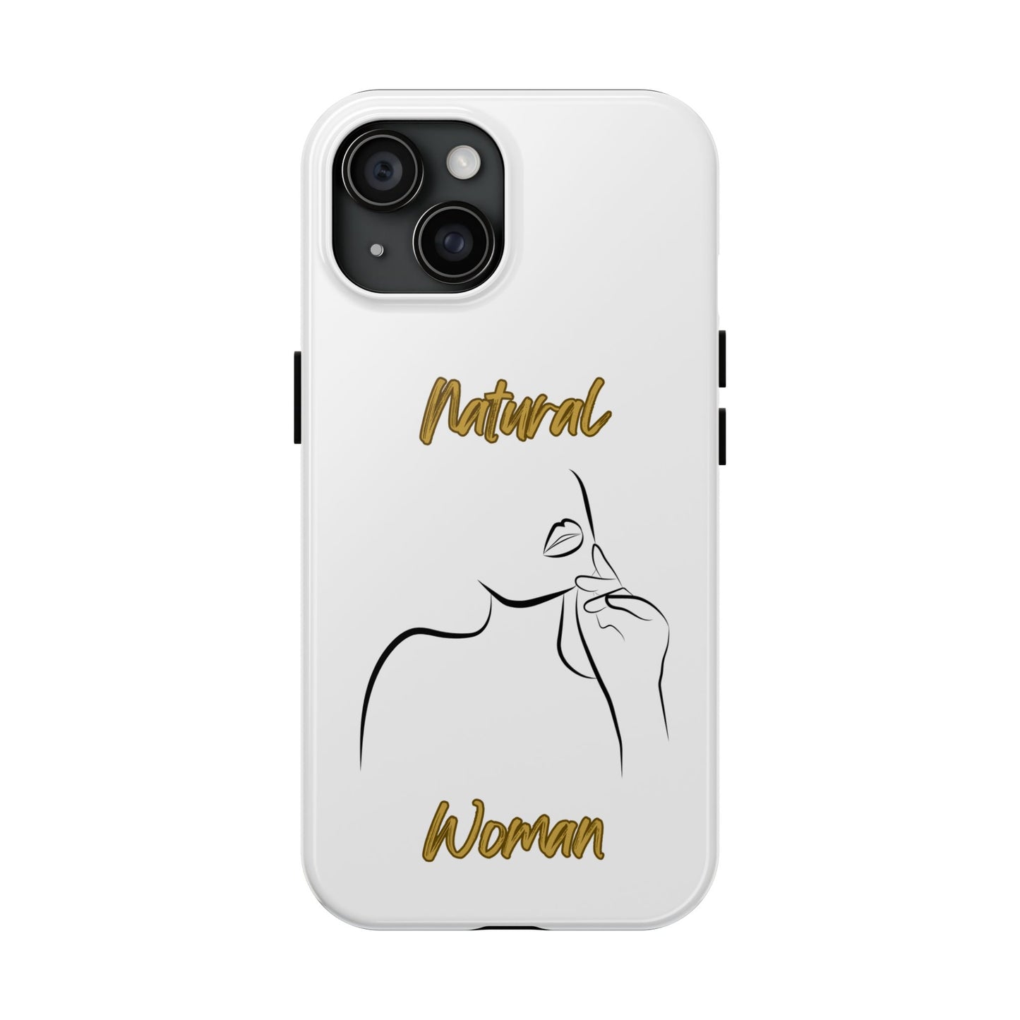 Natural Woman Chin Up (BL)Tough Phone Cases WHITE