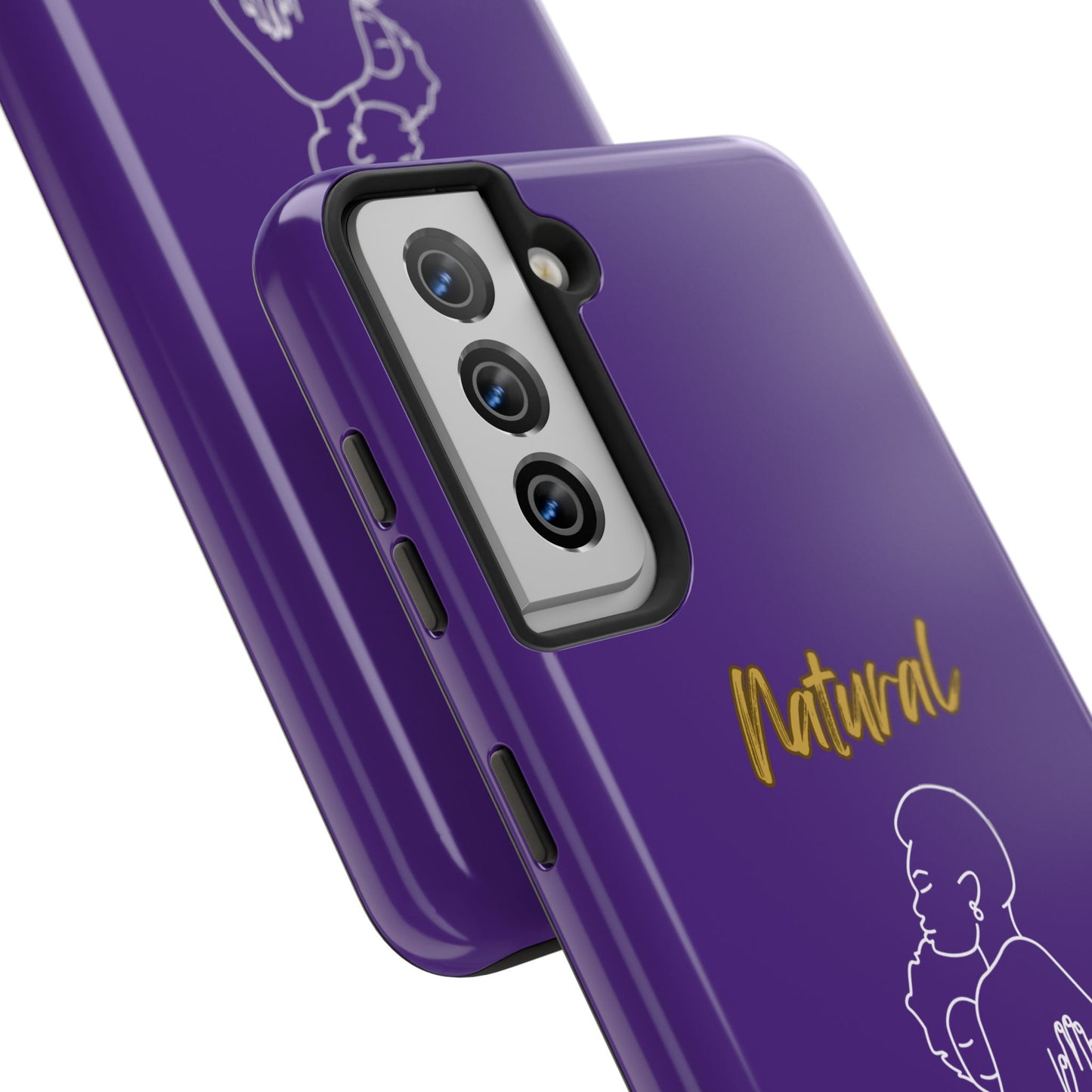 Natural Woman Safe With Momma (WL) Tough Phone Cases PURPLE