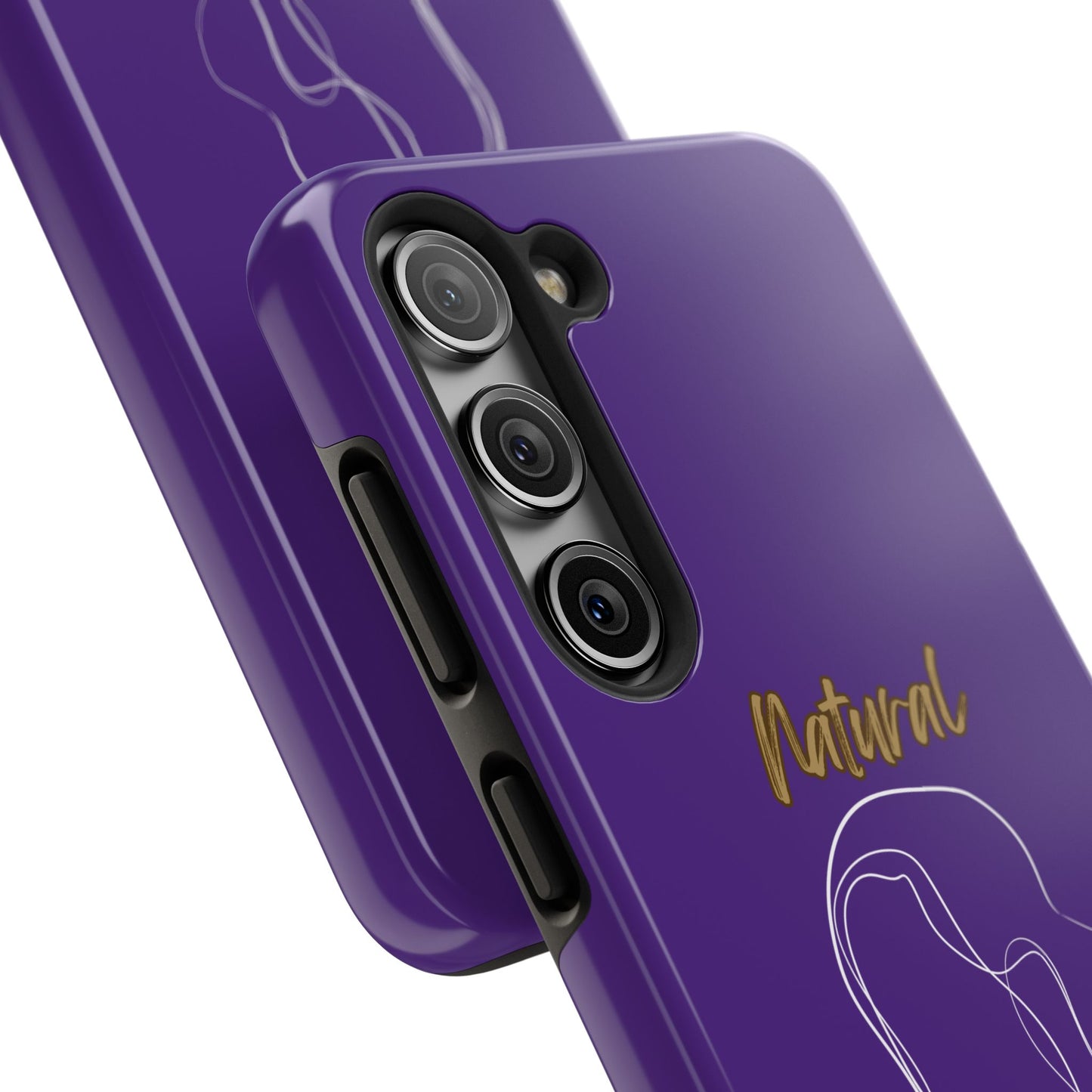 Natural Woman Hanging Hair (WL) Tough Phone Cases PURPLE